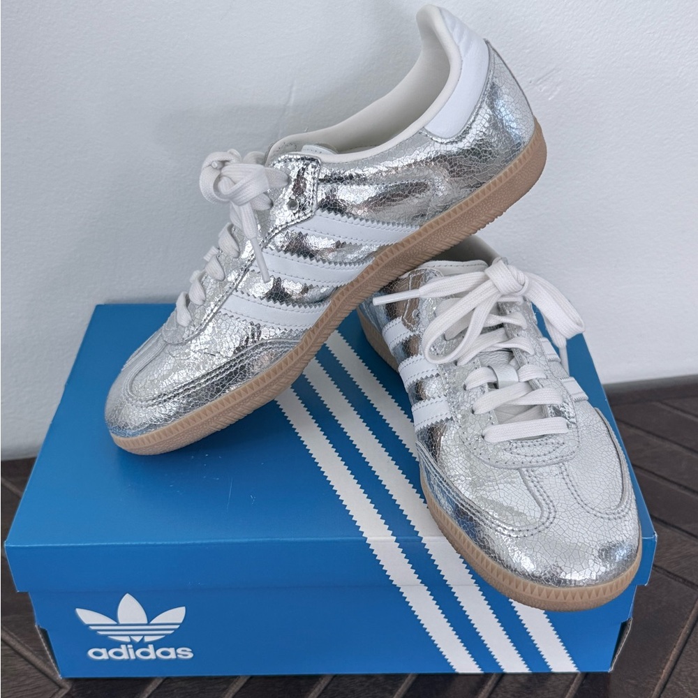 Adidas OG Samba Metallic Silver Sneakers